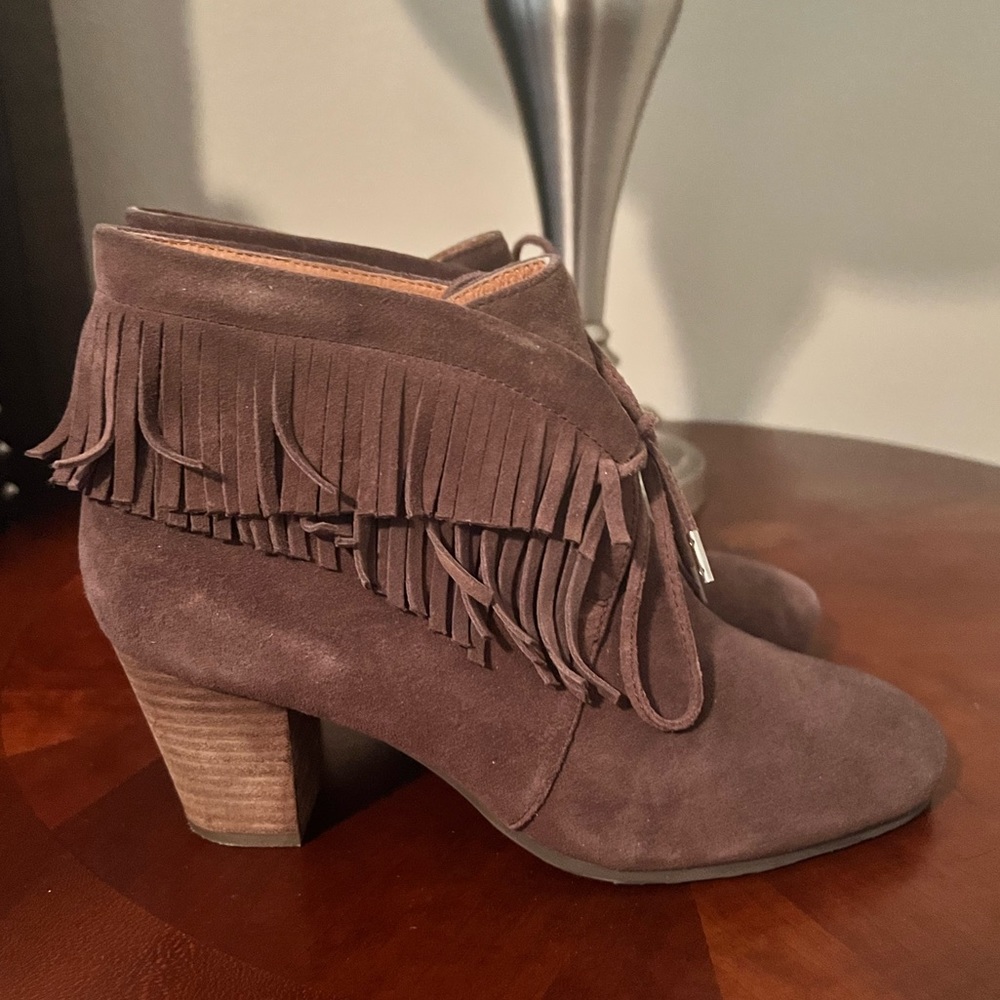 Suede Fringe Boots